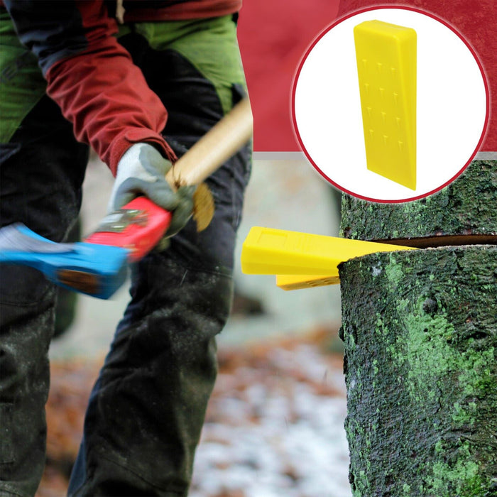 Tree Felling Wedge Heavy Duty Chainsaw Log Wood Cutting Cleaving Block Tool (8")
