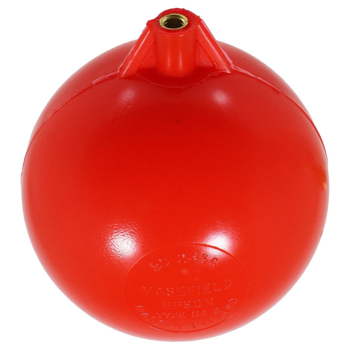 6" Ball Float for Toilet Cistern Ballcock Flush Valve BS 2456 (Plastic with 5/16" Brass Thread Fitting)
