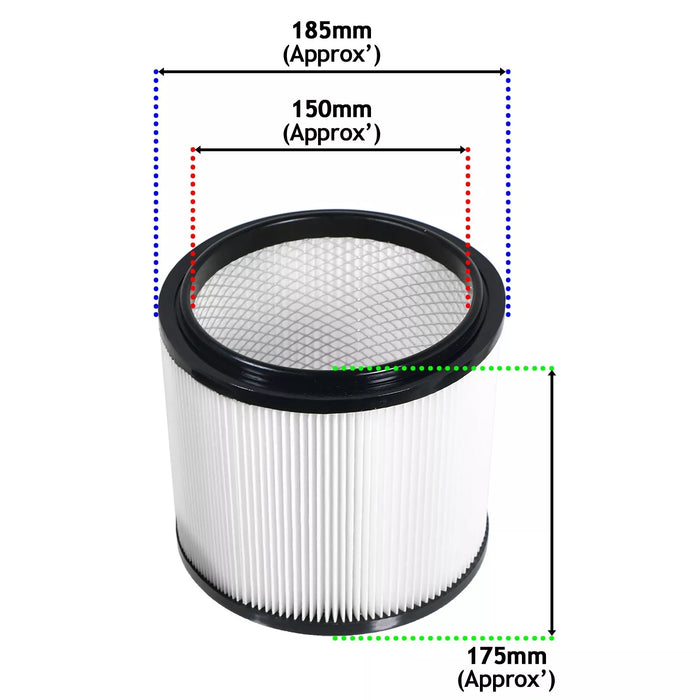 Filtro Per Aspirapolvere Bagnato Asciutto Cartuccia Filtro Wet & Dry Per Aspirapolvere Lidl Parkside PNTS - Compatibile Con Modelli 1500, 23e, 30/4 Manutenzione Elettrodomestici Filtro Per Aspirapolvere Bagnato Asciutto Cartuccia Filtro Wet & Dry Per Aspirapolvere Lidl Parkside PNTS - Compatibile Con Modelli 1500, 23e, 30/4 Manutenzione Elettrodomestici