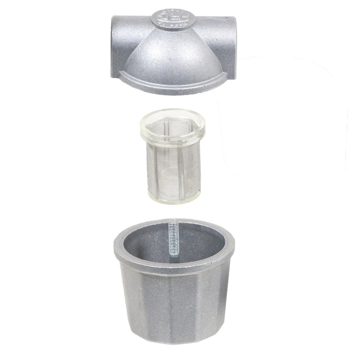 Boiler Filter 3/8" Aluminium Inline Central Heating Oil Fired Fuel Strainer Bowl
