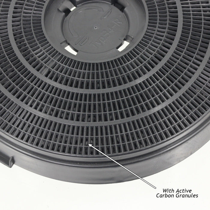 Carbon Filter for Philips Whirlpool Charcoal Cooker Hood Round Fan Vent Type 34 260 mm x 50 mm