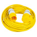 110V Extension Lead 14m 16A 1.5mm Extra Long Outdoor Construction Site Generator Cable (Yellow)