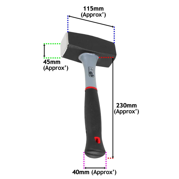 Kindling Splitter Lump Hammer Log Splitting Firewood Heavy Duty Mounted Wood Timber Chisel Wedge Kit