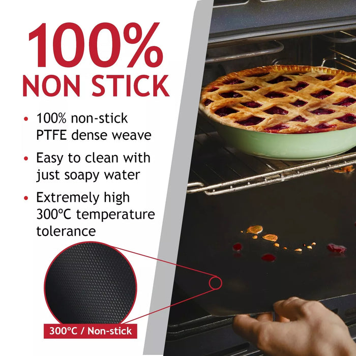 Oven Liner Sheet Non Stick Heavy Duty Trivet Mat Pan Dish Protector Lining x 2