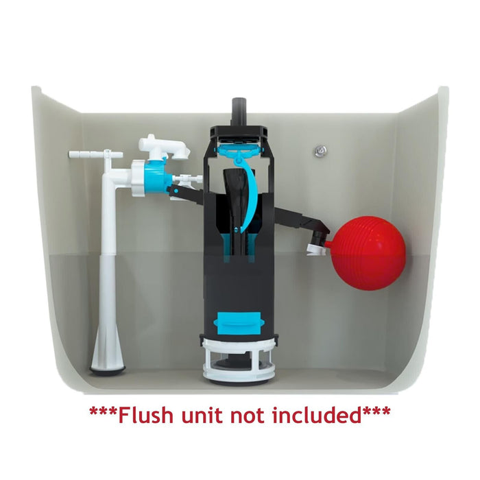 1/2" Bottom Entry Valve Straight Toilet Cistern Filling Inlet 4 1/2" Ball Float Kit