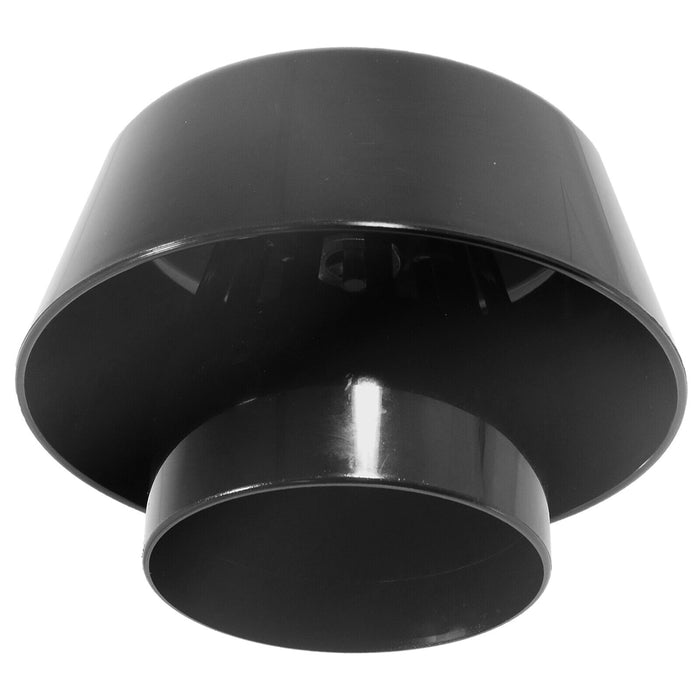 110mm Vent Extract Cowl Mushroom Soil Pipe Stack System Weather Ring Seal (Black)