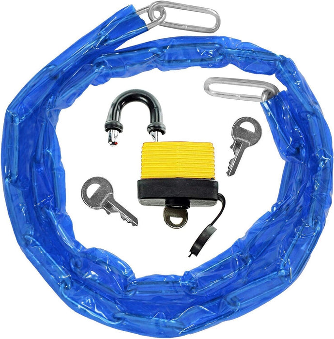 Lockable Wall Ladder Rack Brackets Secure Bracket + Weatherproof Chain + Padock