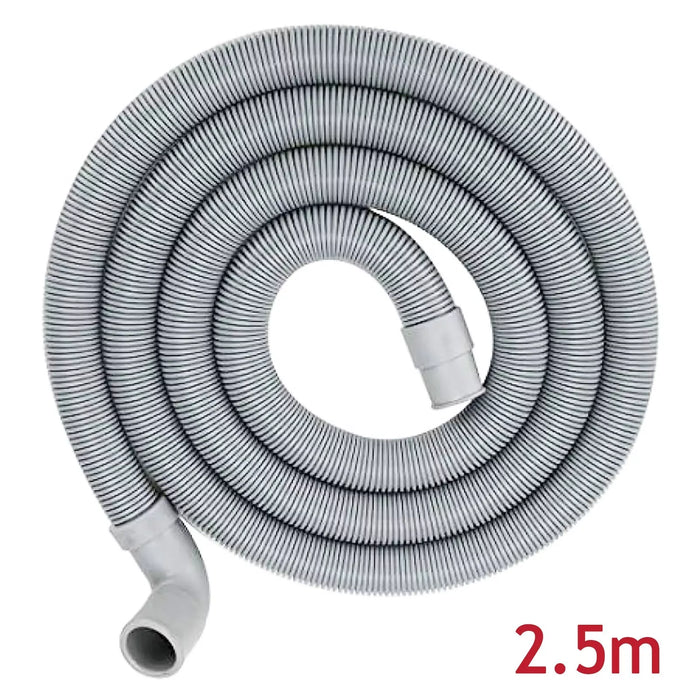 Drain Hose + Seal Plug Kit Washing Machine Dishwasher Right Angle Waste Pipe Outlet Extension Set (2.5m)