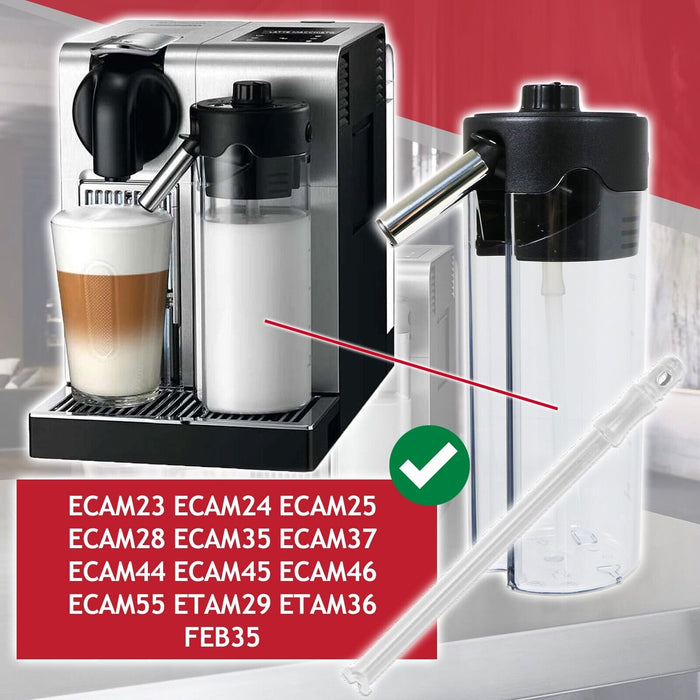 Milk Intake Tube for DeLonghi ECAM 23 25 28 35 44 45 55 ETAM 29 Coffee Machine (Pack of 2)