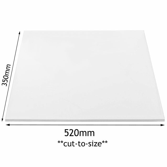 Universal Fridge Shelf Crisper Cover Clear Cut to Size Refrigerator 520mm x 350mm
