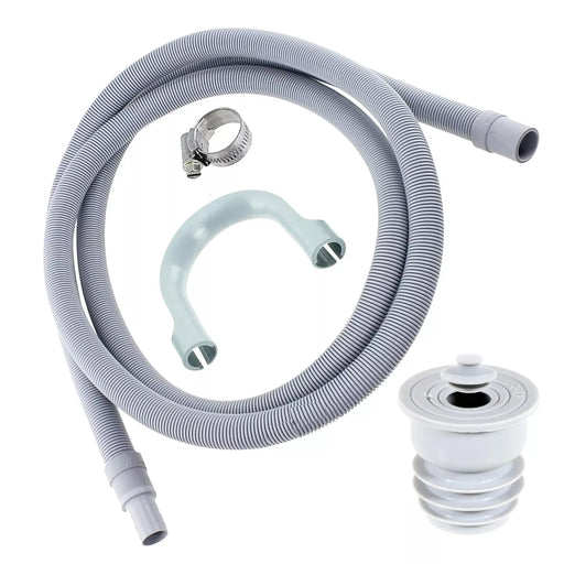 Drain Hose + Seal Plug Kit Washing Machine Dishwasher Waste Pipe Extension Set (2.5m)