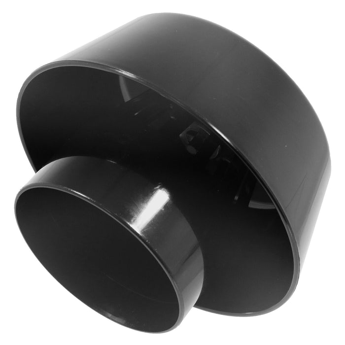 110mm Vent Extract Cowl Mushroom Soil Pipe Stack System Weather Ring Seal (Black)