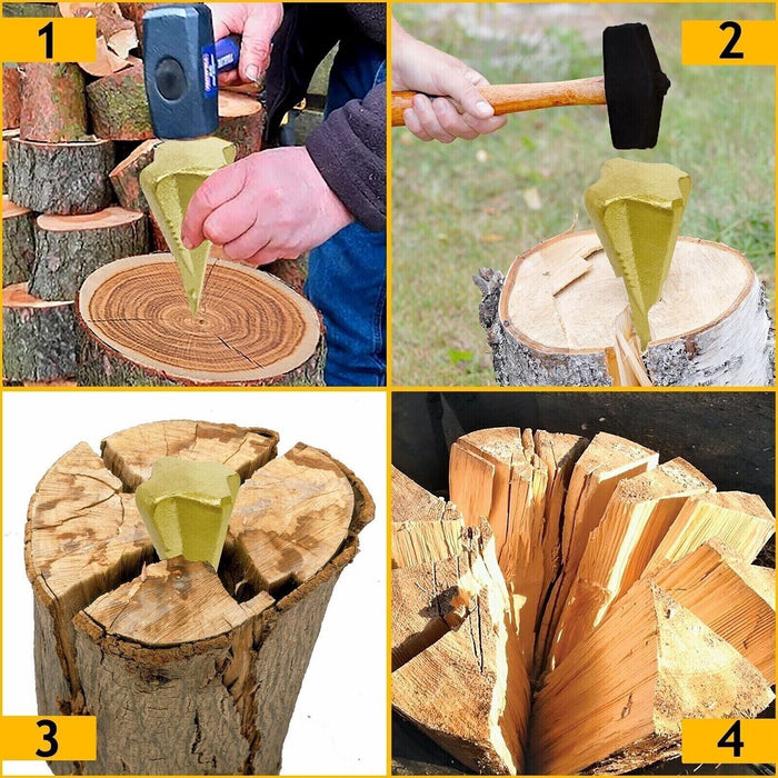 Log Splitter Face Shield Kit Wood Timber Splitting Log Wedge + Protective Mesh Visor Set