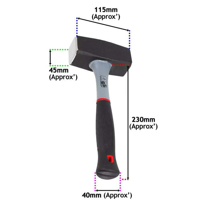Kindling Splitter Lump Sledge Hammer Blade Sharpener Drill Attachment Kit Log Wood Splitting Chisel Set (Large)