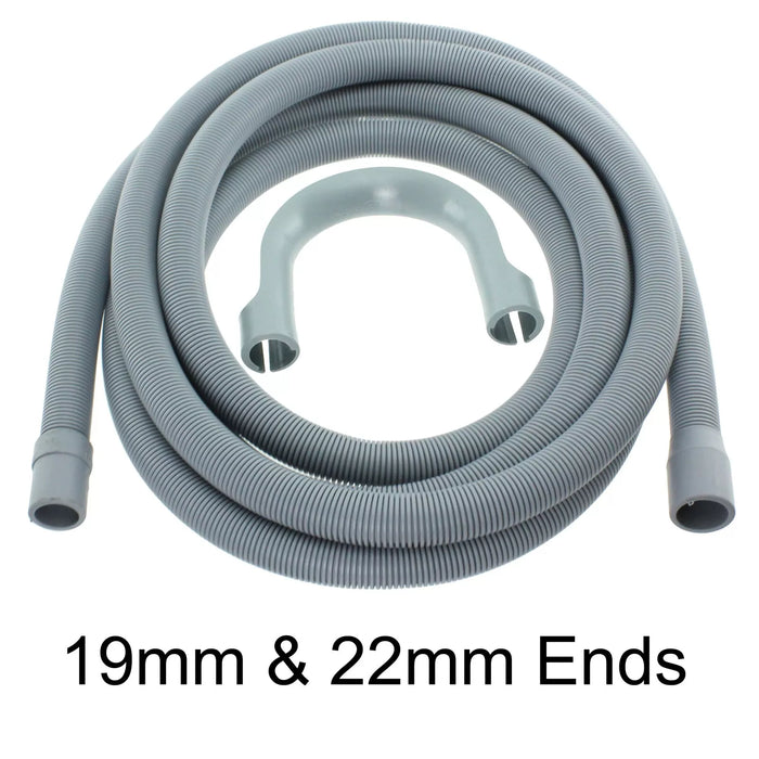 Extra Long Drain Hose + Seal Plug Kit Washing Machine Dishwasher Waste Pipe Extension Set (4m)