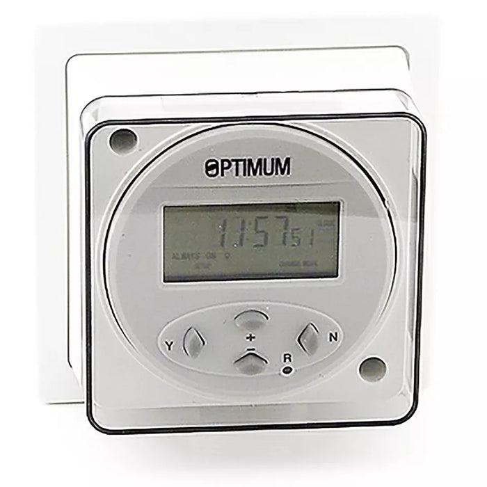 Optimum Digital Socket Box Timer 24 Hour 7 Day General Switch Single Pattress Wall Mount