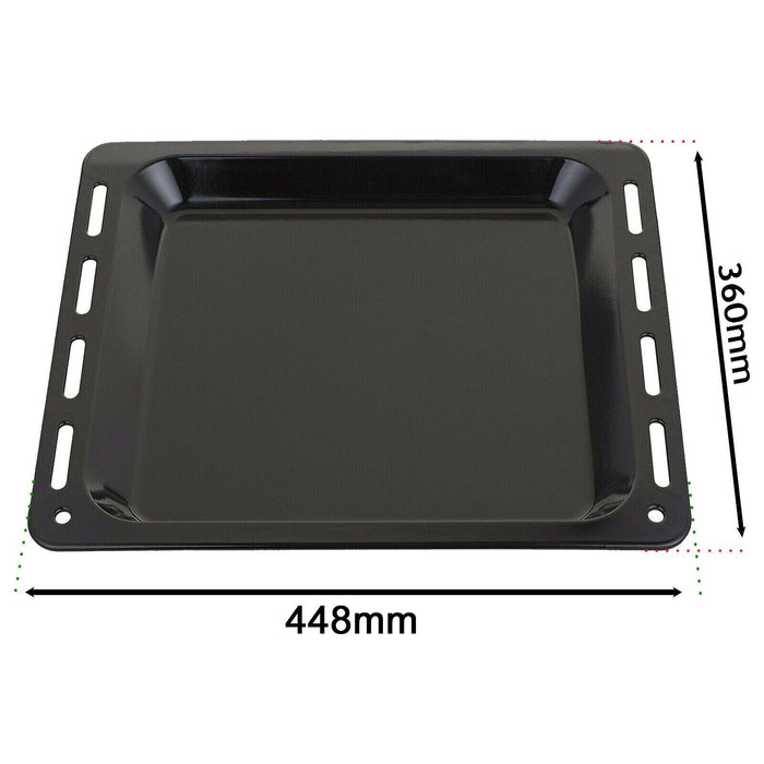 Baking Tray Enamelled Pan for Belling Oven Cooker (448mm x 360mm x 25mm, Pack of 2)