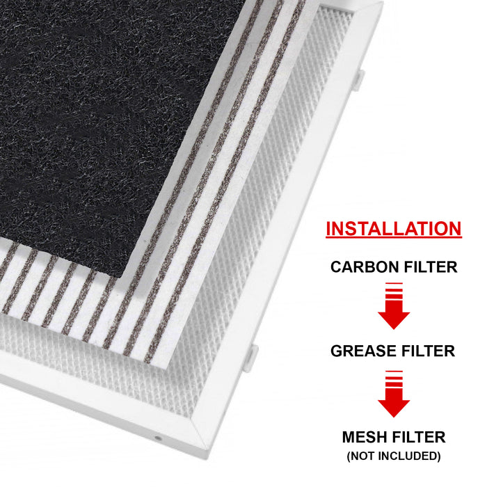 Cooker Hood Filter for CDA Vent Extractor Fan Carbon + Grease Filters Kit