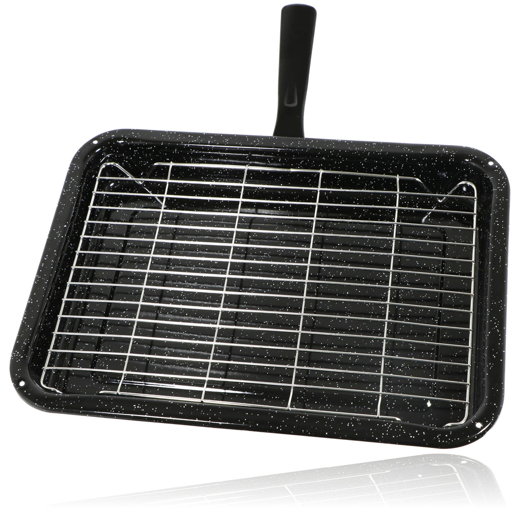 Cooker Oven Grill Pan Tray With Rack & Handle For CDA 380mm X