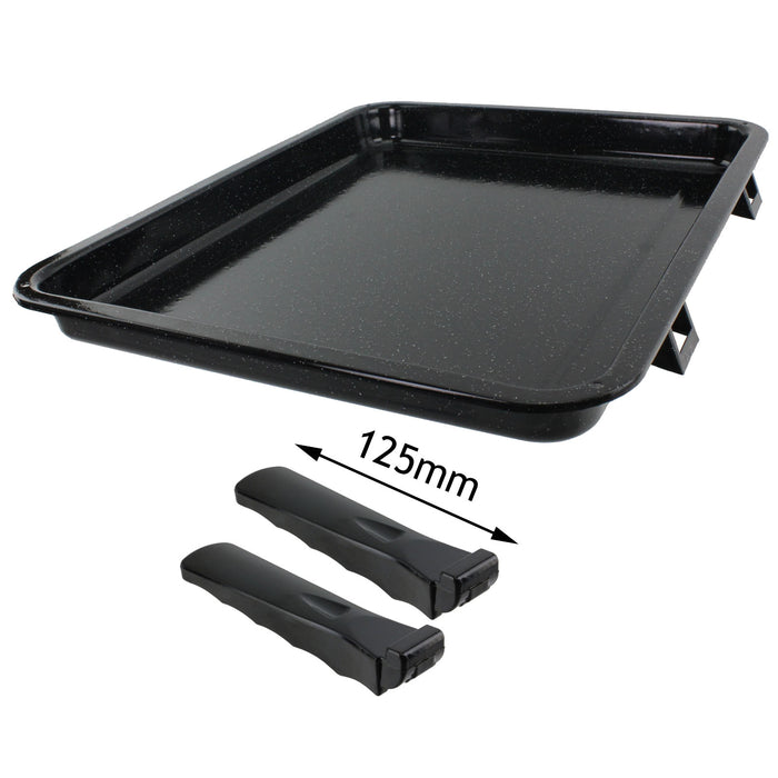 Extra Large Enamel Grill Tray & Rack for BOSCH Oven Cooker (370 x 440mm)