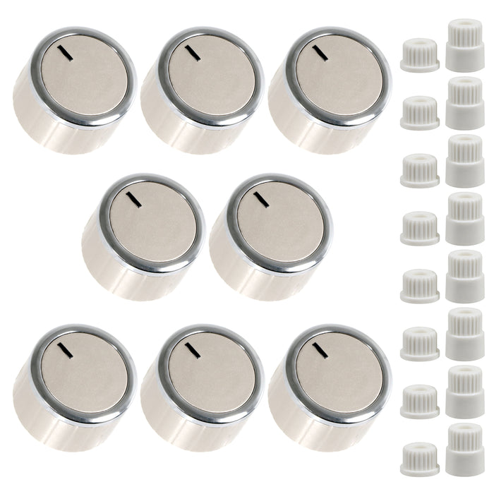 Universal Oven Control Knob Dial Switch + Adaptors Cooker Grill Hob (Pack of 8)