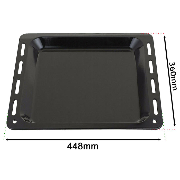 Baking Tray Enamelled Pan for Parkinson Cowan Oven Cooker (448mm x 360mm x 25mm, Pack of 2)