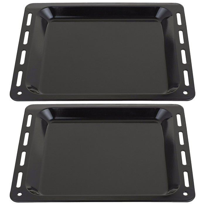 Baking Tray Enamelled Pan for Bompani Spinflo Oven Cooker (448mm x 360mm x 25mm, Pack of 2)