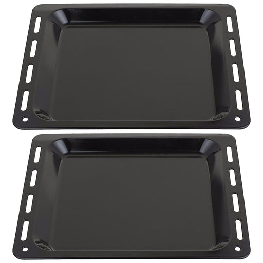 UNIVERSAL Oven Cooker Baking Tray Enamelled Pan (455mm x 360mm x 25mm, Pack of 2)