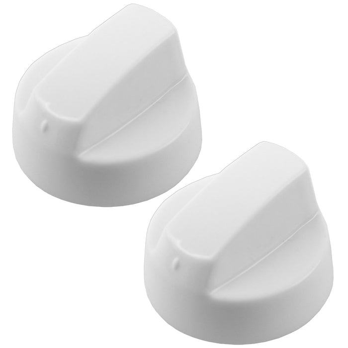 UNIVERSAL White CONTROL KNOB & ADAPTORS for STERLING Cooker Oven Hob x 2