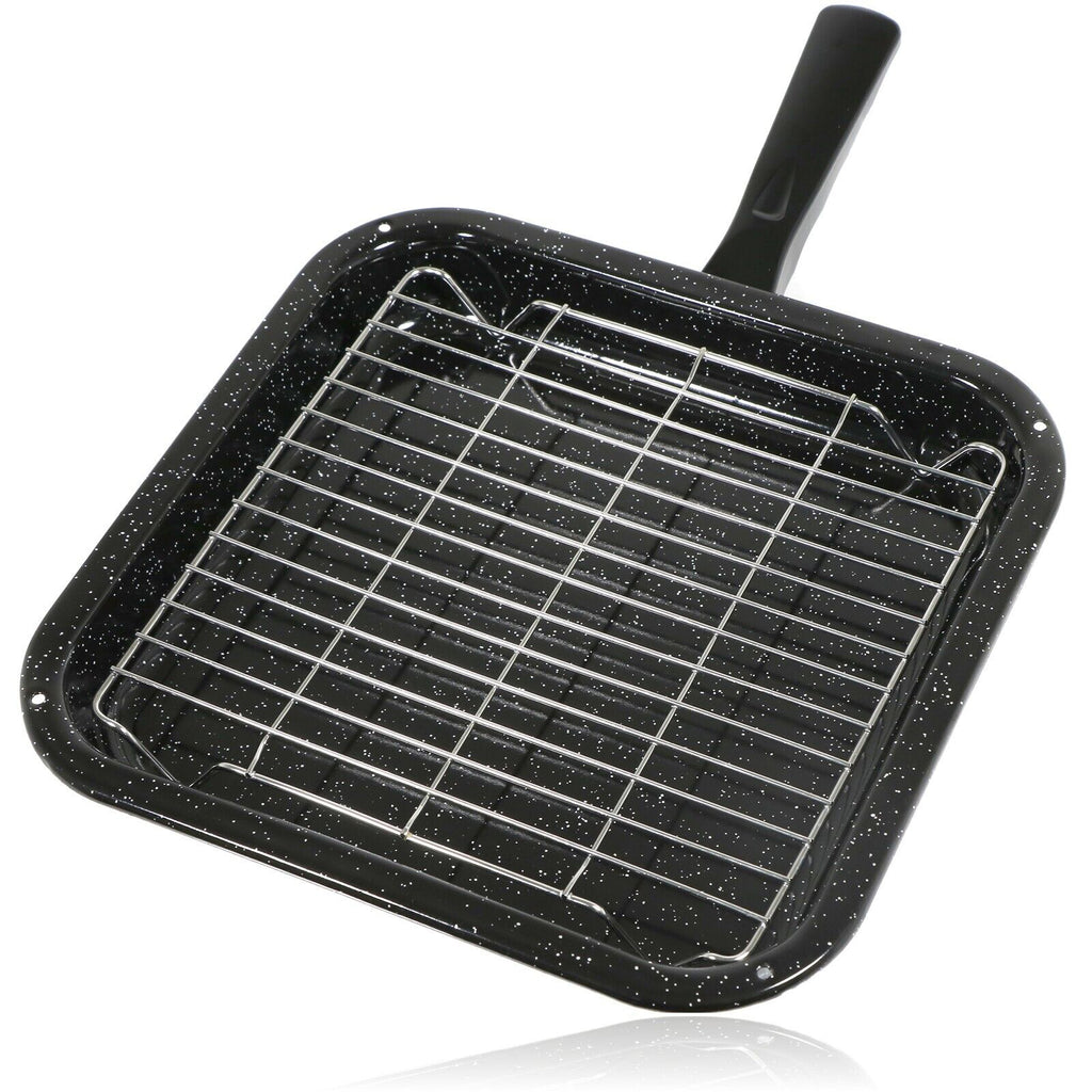 SPARES2GO Extra Large Grill Pan, Rack & Dual Detachable Handles