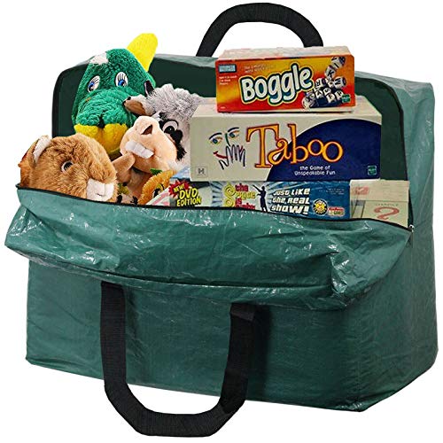 Toy Games Teddy Bear Zipped Storage Bag (Green, 75L)