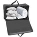Extra Large Canvas Zipped Storage Bag (100 Litres, Black) Open