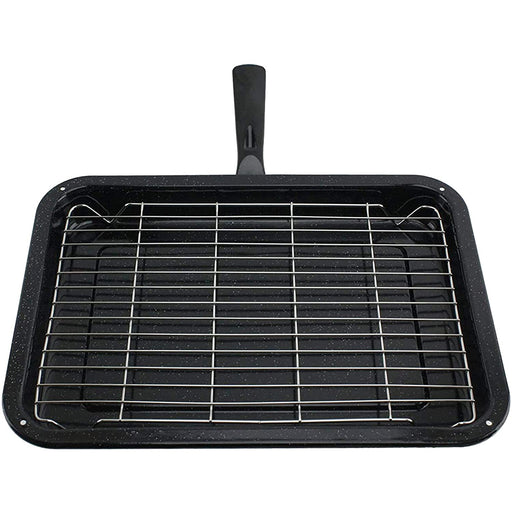 Small Grill Pan with Rack and Detachable Handle + Adjustable Grill Shelf for AEG Oven Cooker