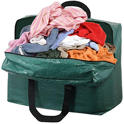 Laundry Washing Zipped Storage Bag (Green, 75L)