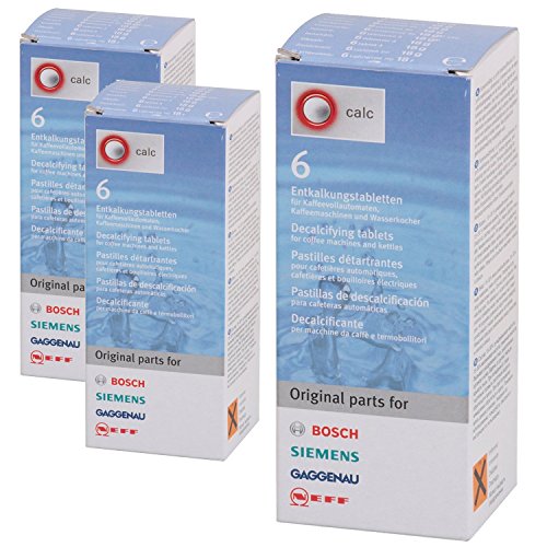 Genuine BOSCH Descaler Tablets for Russell Hobbs Coffee Machine & Kettle (3x Packs of 6)