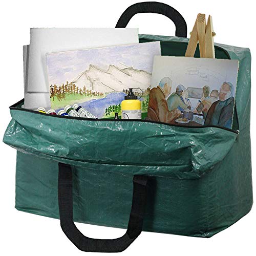 Arts & Crafts Painting Drawing Zipped Storage Bag (Green, 75L)