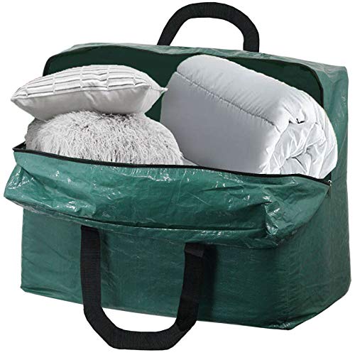Duvet Bedding Pillow Zipped Storage Bag (Green, 75L)