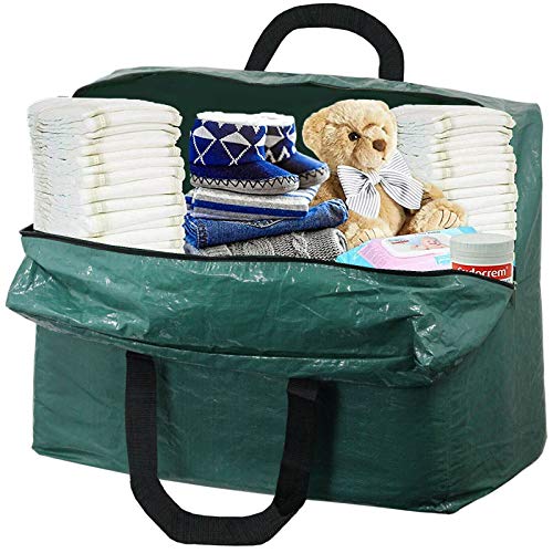 Baby Changing Nappy Accessories Bedding Clothes Zipped Storage Bag (Green, 75L)
