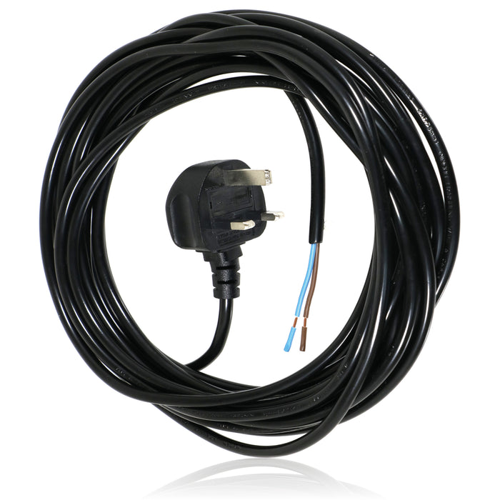 Power Cable for Sander Mains Power Lead (UK Plug, Black, 8.4m)