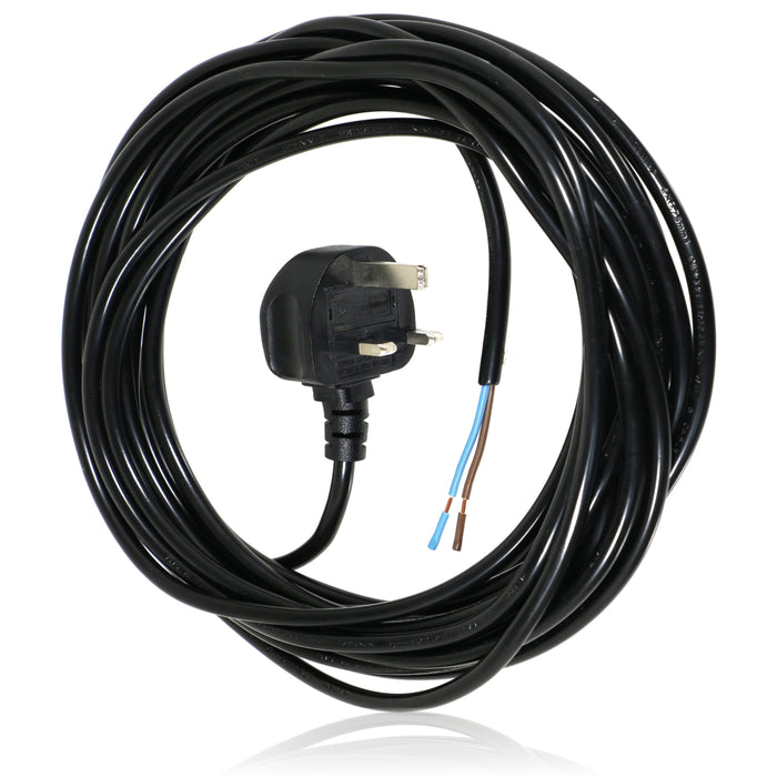Power Cable for Angle Grinder Mains Power Lead (UK Plug, Black, 8.4m)