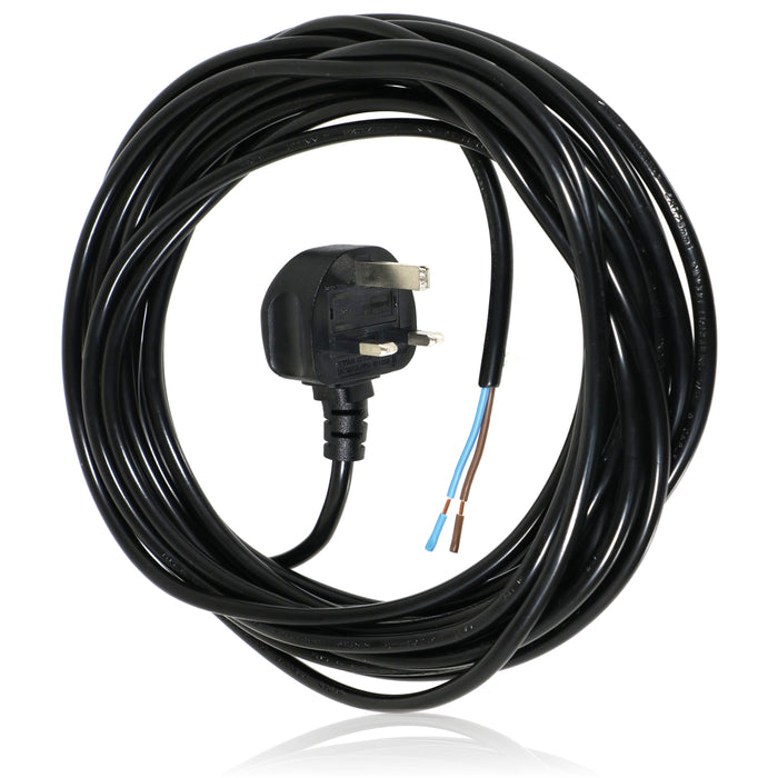 Power Cable for Corded Power Drill Mains Power Lead (UK Plug, Black, 8.4m)