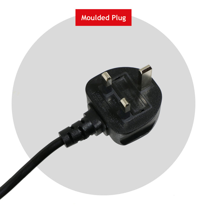 Power Cable for Qualcast Lawnmower & Garden Strimmer Mains Power Lead (UK Plug, Black, 8.4m)