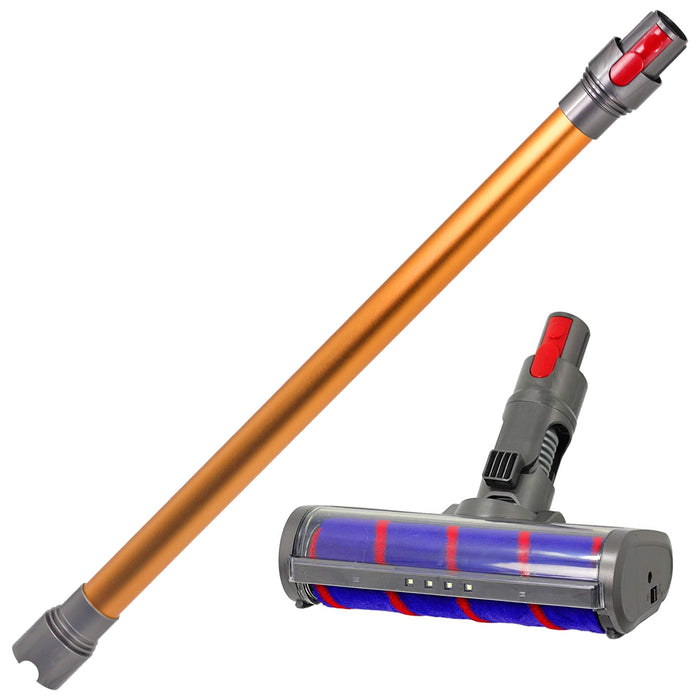 Soft Roller Hard Floor Turbine Tool for Dyson V11 SV14 Vacuum + Orange Rod Wand