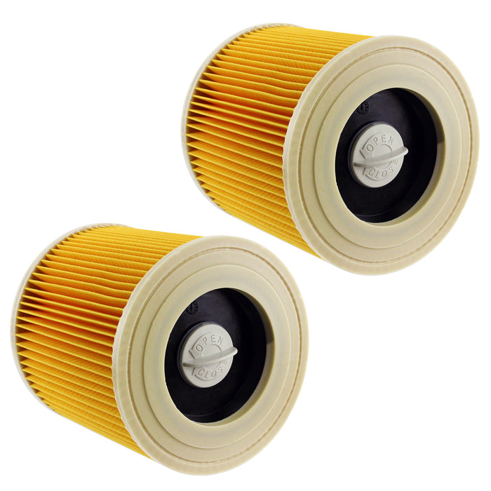 Premium Filter Cartridge for KARCHER WD3370 A2504 A2654 A223 Vacuum Cleaner (Pack of 2)