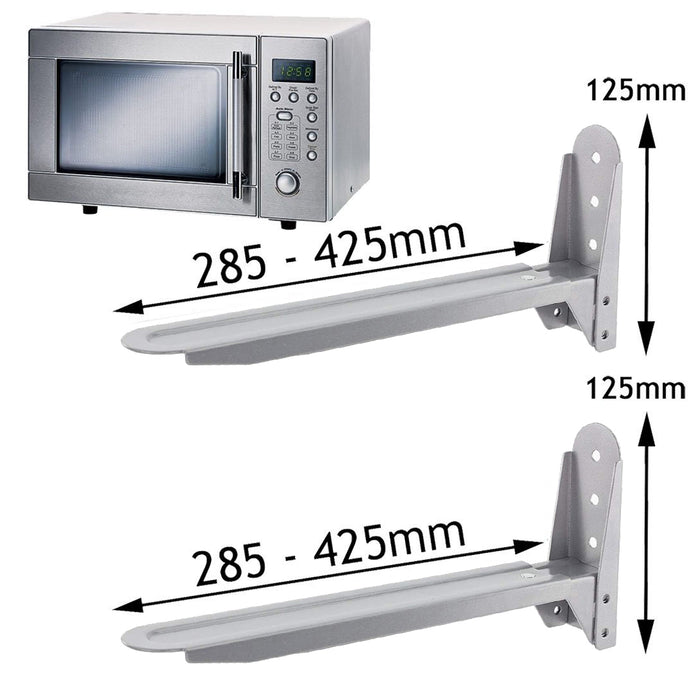 Silver Wall Mount Brackets for Samsung Microwave x 2