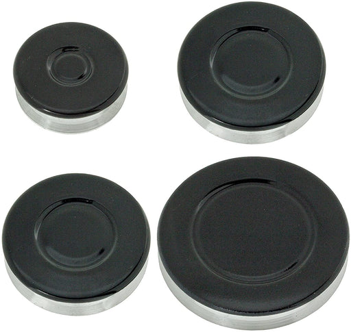 Non Universal Oven Cooker Hob Gas Burner Crown & Flame Cap Kit for BOSCH NEFF SIEMENS - Small, 2 Medium & Large, 55mm - 100mm