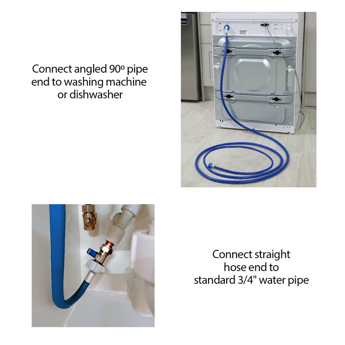 Fill Hose + Drain Hose Extension Set for AEG ELECTROLUX ZANUSSI Washing Machine & Dishwasher 5m + 5m