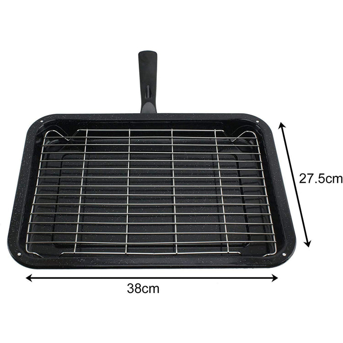 Small Grill Pan with Rack and Detachable Handle + Adjustable Grill Shelf for LAMONA Oven Cooker
