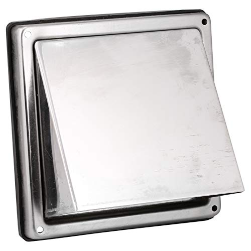 Stainless Steel External Wall Air Vent Non Return Flap Outlet (5" / 125mm)