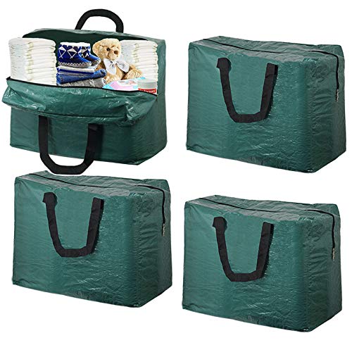 Baby Changing Nappy Accessories Bedding Clothes Storage Bag (Pack of 4, Green, 75L)
